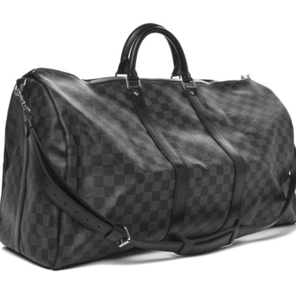 Louis Vuitton Black Strap with Silver Hardware